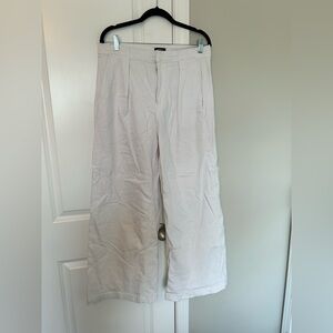 Express Women's White/Cream Wide Leg Pants